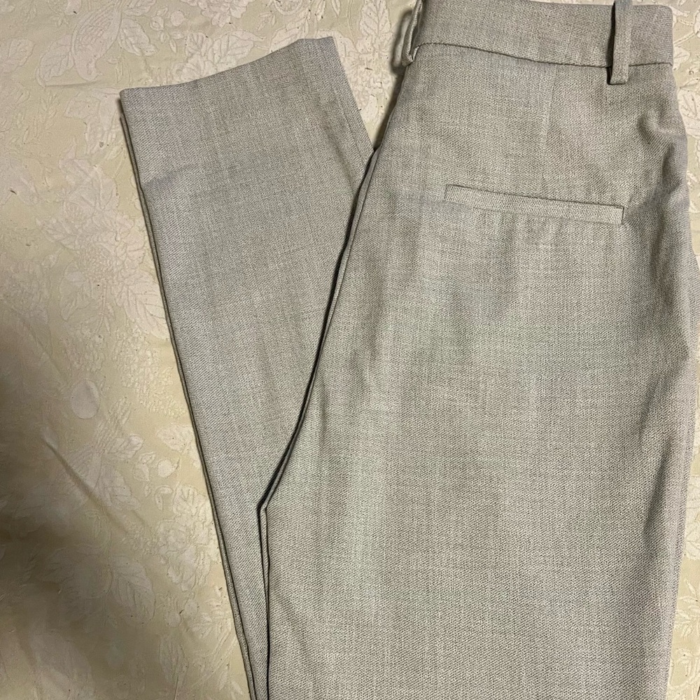 H&M Light Gray/Heathered Business Trousers - Size 4